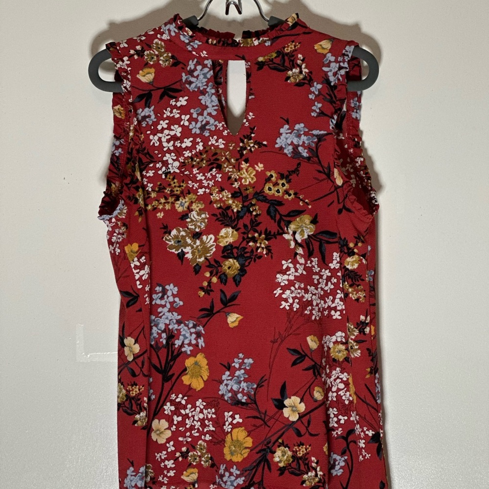 Faith and Joy Red Floral Top
